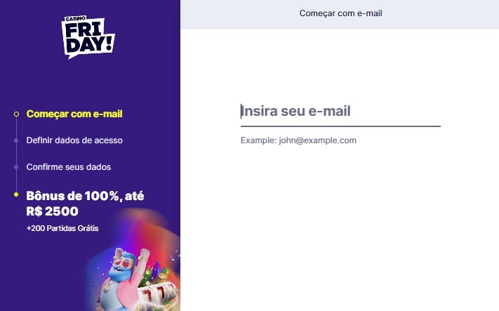 Friday Casino registo